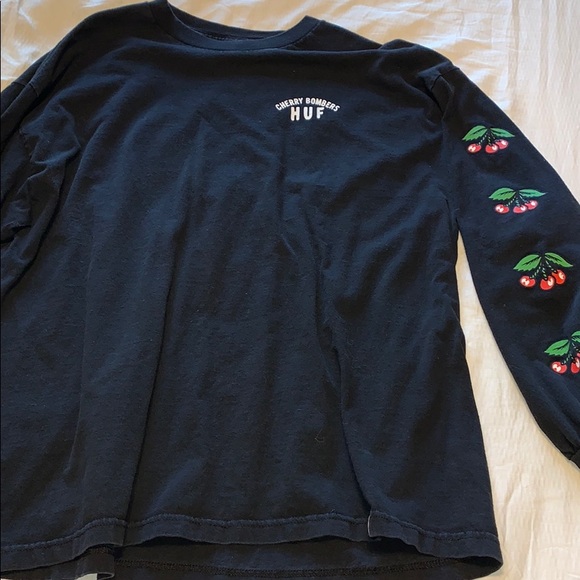 HUF Tops - Cherry Black Longsleeve
